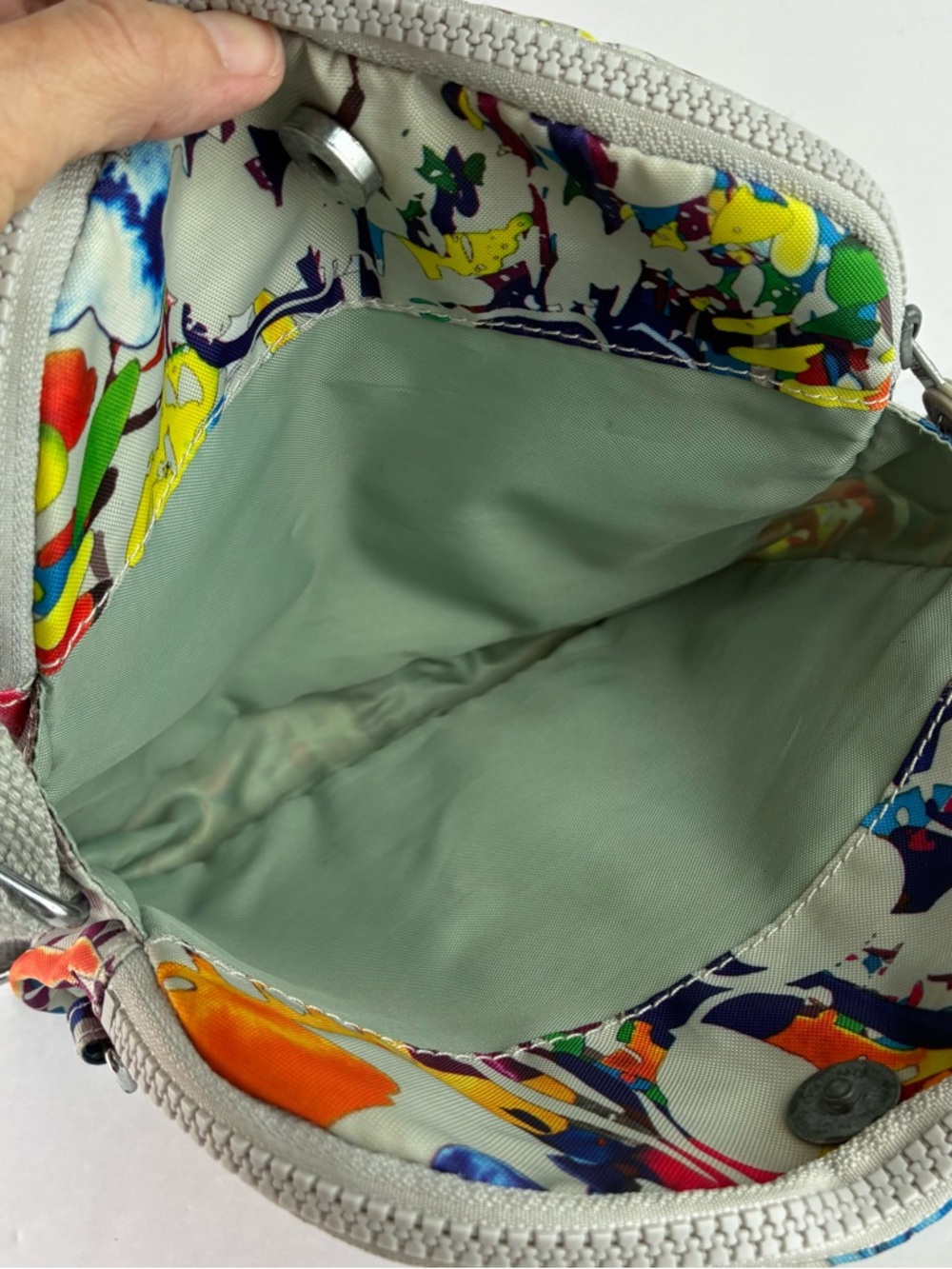 Kipling Keefe Crossbody Bag Multi Colored Abstract Pattern - Picture 7 of 8